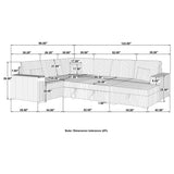 Devonshire Black Sleeper Sectional Sofa with Storage Chaise from Coaster - Luna Furniture