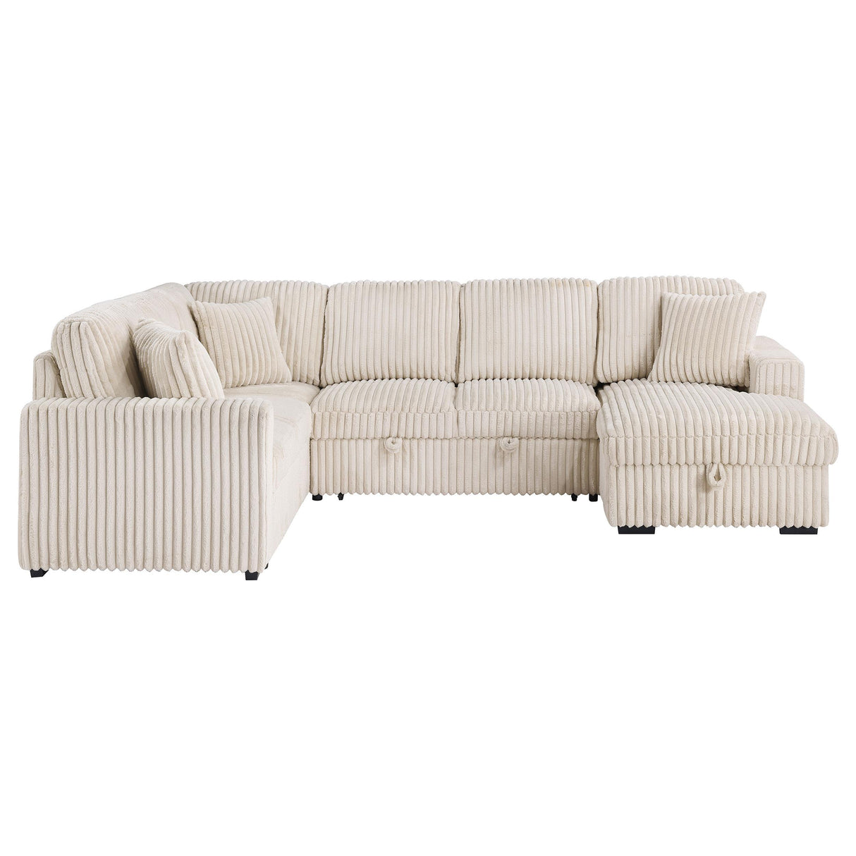 Devonshire Camel Sleeper Sectional Sofa Storage Chaise from Coaster - Luna Furniture