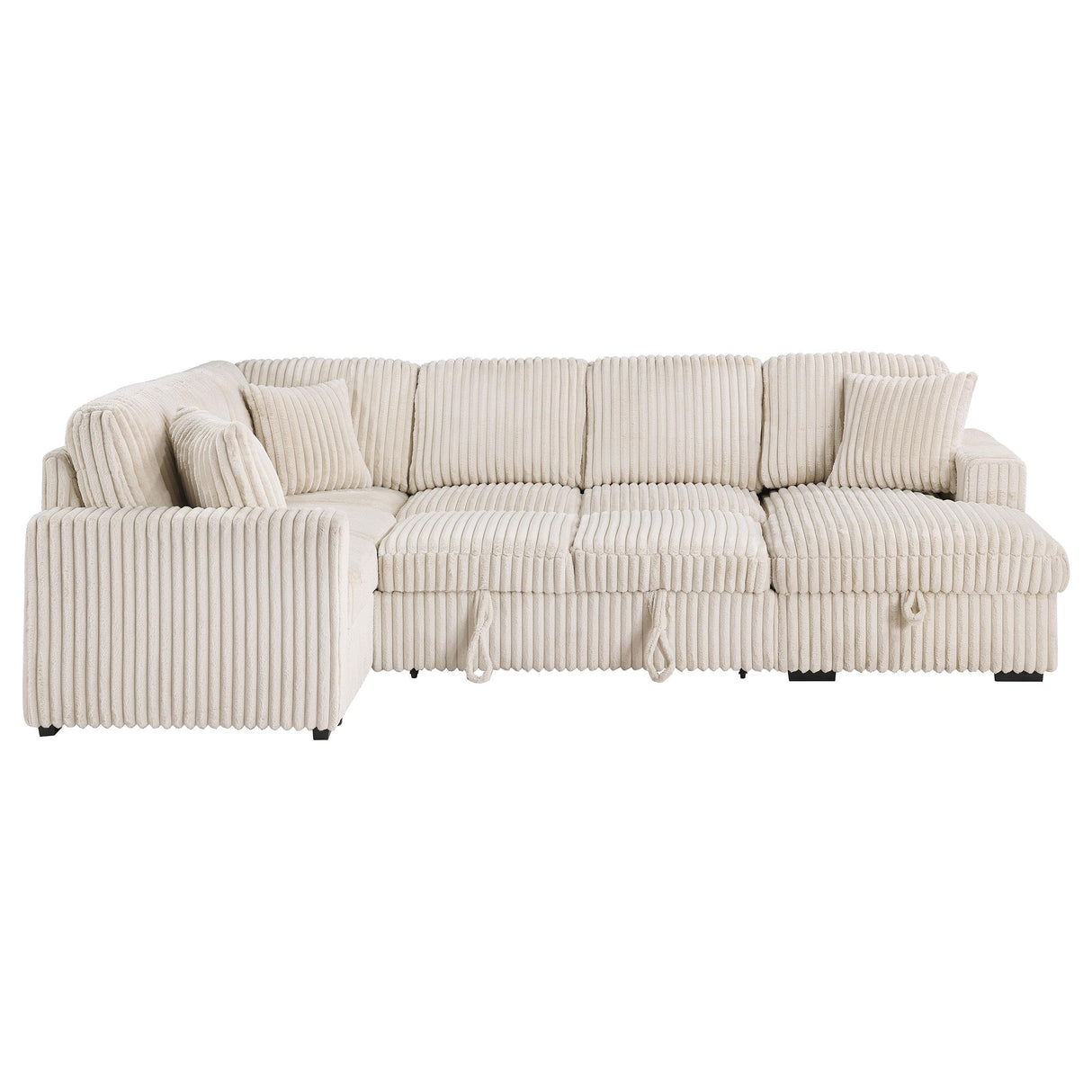 Devonshire Camel Sleeper Sectional Sofa Storage Chaise from Coaster - Luna Furniture