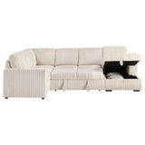 Devonshire Camel Sleeper Sectional Sofa Storage Chaise from Coaster - Luna Furniture