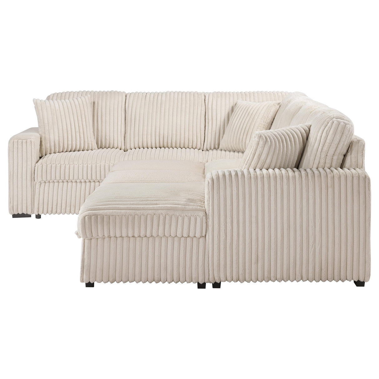 Devonshire Camel Sleeper Sectional Sofa Storage Chaise from Coaster - Luna Furniture