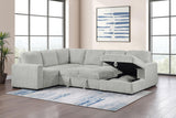 Devonshire Gray Sleeper Sectional Sofa Storage Chaise from Coaster - Luna Furniture