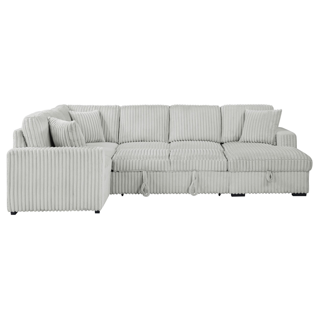 Devonshire Gray Sleeper Sectional Sofa Storage Chaise from Coaster - Luna Furniture