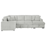 Devonshire Gray Sleeper Sectional Sofa Storage Chaise from Coaster - Luna Furniture