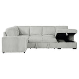 Devonshire Gray Sleeper Sectional Sofa Storage Chaise from Coaster - Luna Furniture
