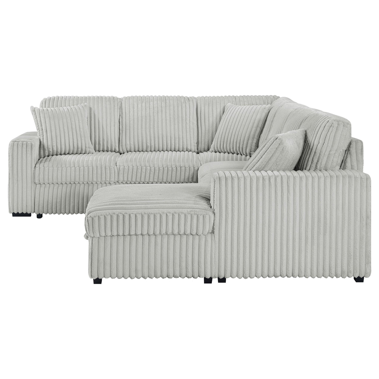 Devonshire Gray Sleeper Sectional Sofa Storage Chaise from Coaster - Luna Furniture