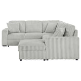 Devonshire Gray Sleeper Sectional Sofa Storage Chaise from Coaster - Luna Furniture