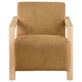 Diego Honey Upholstered Accent Arm Chair with Wood Arms from Coaster - Luna Furniture