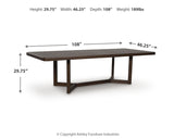 Dilenno Dark Brown Dining Extension Table from Ashley - Luna Furniture