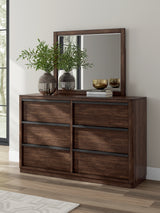 Dilenno Dark Brown Dresser and Mirror from Ashley - Luna Furniture