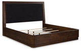 Dilenno Dark Brown King Upholstered Panel Bed from Ashley - Luna Furniture