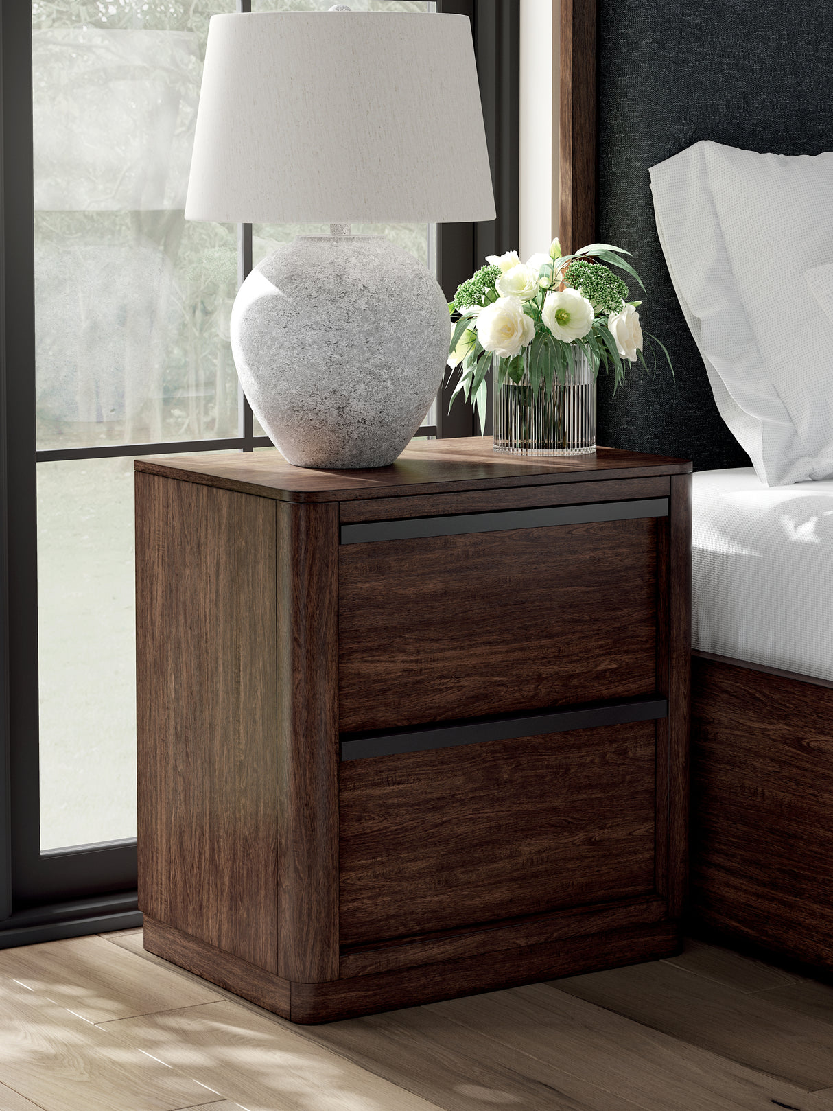 Dilenno Dark Brown Nightstand from Ashley - Luna Furniture