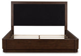 Dilenno Dark Brown Queen Upholstered Panel Bed from Ashley - Luna Furniture