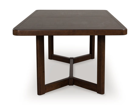 Dilenno Dining Table and 8 Chairs in Dark Brown from Ashley - Luna Furniture