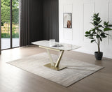 109 Table Golden with 2107 Chairs Dining Table and 4 Chairs from ESF Furniture - Luna Furniture