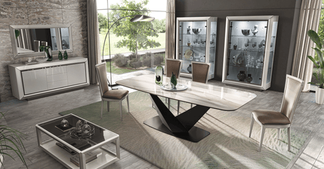 Elite White 2 Door China Cabinet from ESF Furniture - Luna Furniture