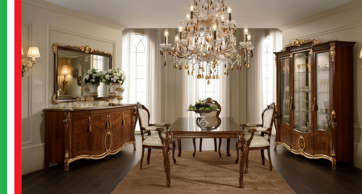 Donatello Brown Rectangular Extendable Dining Table from ESF Furniture - Luna Furniture
