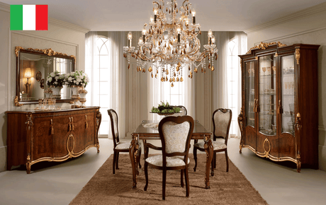 Donatello Brown 3-Door China w/Glass Back Panel from ESF Furniture - Luna Furniture