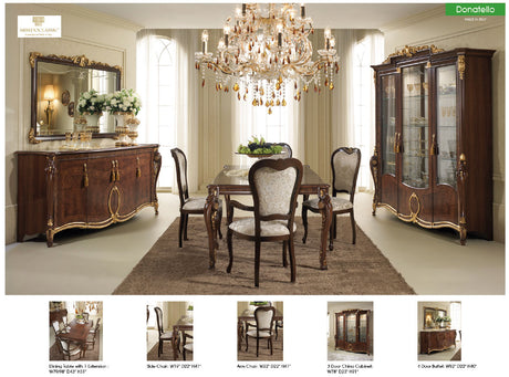 Donatello Brown Rectangular Extendable Dining Table from ESF Furniture - Luna Furniture