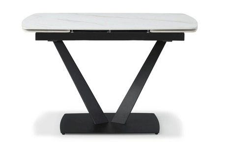 109 White Ceramic Dining Table and 4 Armchairs from ESF Furniture - Luna Furniture