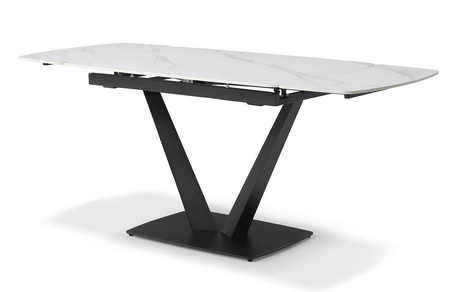 109 White Ceramic Dining Table and 4 Chairs from ESF Furniture - Luna Furniture