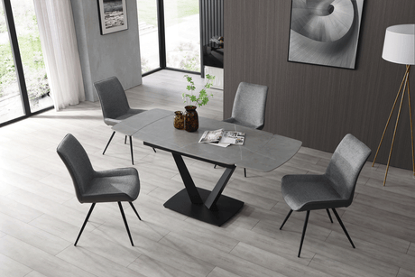 109 Grey Ceramic Extendable Dining Table from ESF Furniture - Luna Furniture
