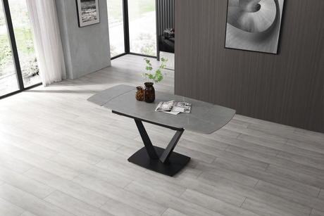 109 Grey Ceramic Extendable Dining Table from ESF Furniture - Luna Furniture