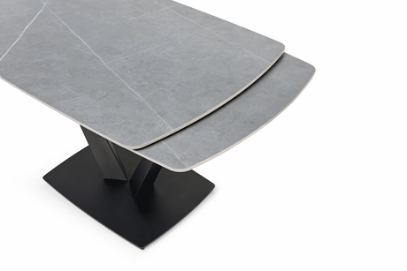 109 Grey Ceramic Dining Table and 4 White Armchairs from ESF Furniture - Luna Furniture