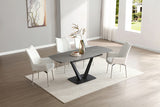 109 Grey Table with 1218 Chairs Dining Table and 4 Chairs from ESF Furniture - Luna Furniture