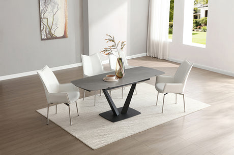 109 Grey Table with 1218 Chairs Dining Table and 4 Chairs from ESF Furniture - Luna Furniture