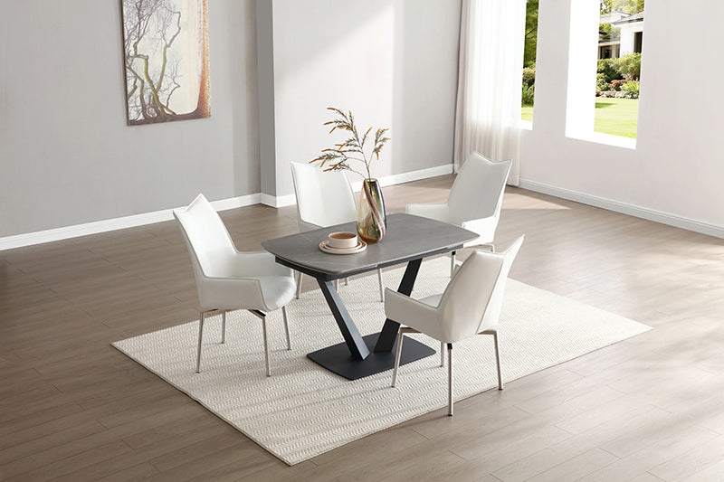 109 Grey Table with 1218 Chairs Dining Table and 4 Chairs from ESF Furniture - Luna Furniture