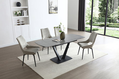 109 Grey Table with 1239 Chairs Dining Table and 4 Chairs from ESF Furniture - Luna Furniture