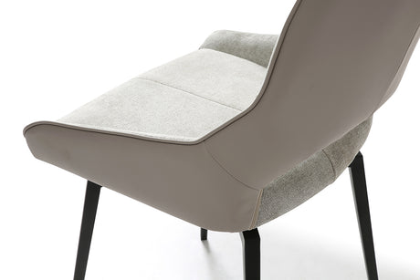 109 Grey Ceramic Dining Table and 4 Beige Chairs from ESF Furniture - Luna Furniture