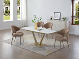 109 Table Golden with 1442 chairs Dining Table and 4 Chairs from ESF Furniture - Luna Furniture