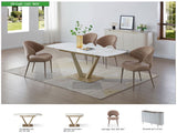 109 Table Golden with 1442 chairs Dining Table and 4 Chairs from ESF Furniture - Luna Furniture
