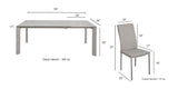 Dining table + 6x Chairs from ESF Furniture - Luna Furniture