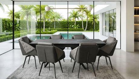 Aurora Onyx 7-Piece Dining Set from ESF Furniture - Luna Furniture