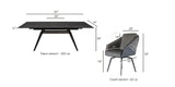 Dining table + 6x Chairs from ESF Furniture - Luna Furniture
