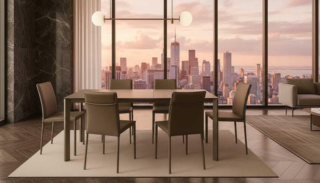 Aurora Taupe 7-Piece Dining Set from ESF Furniture - Luna Furniture