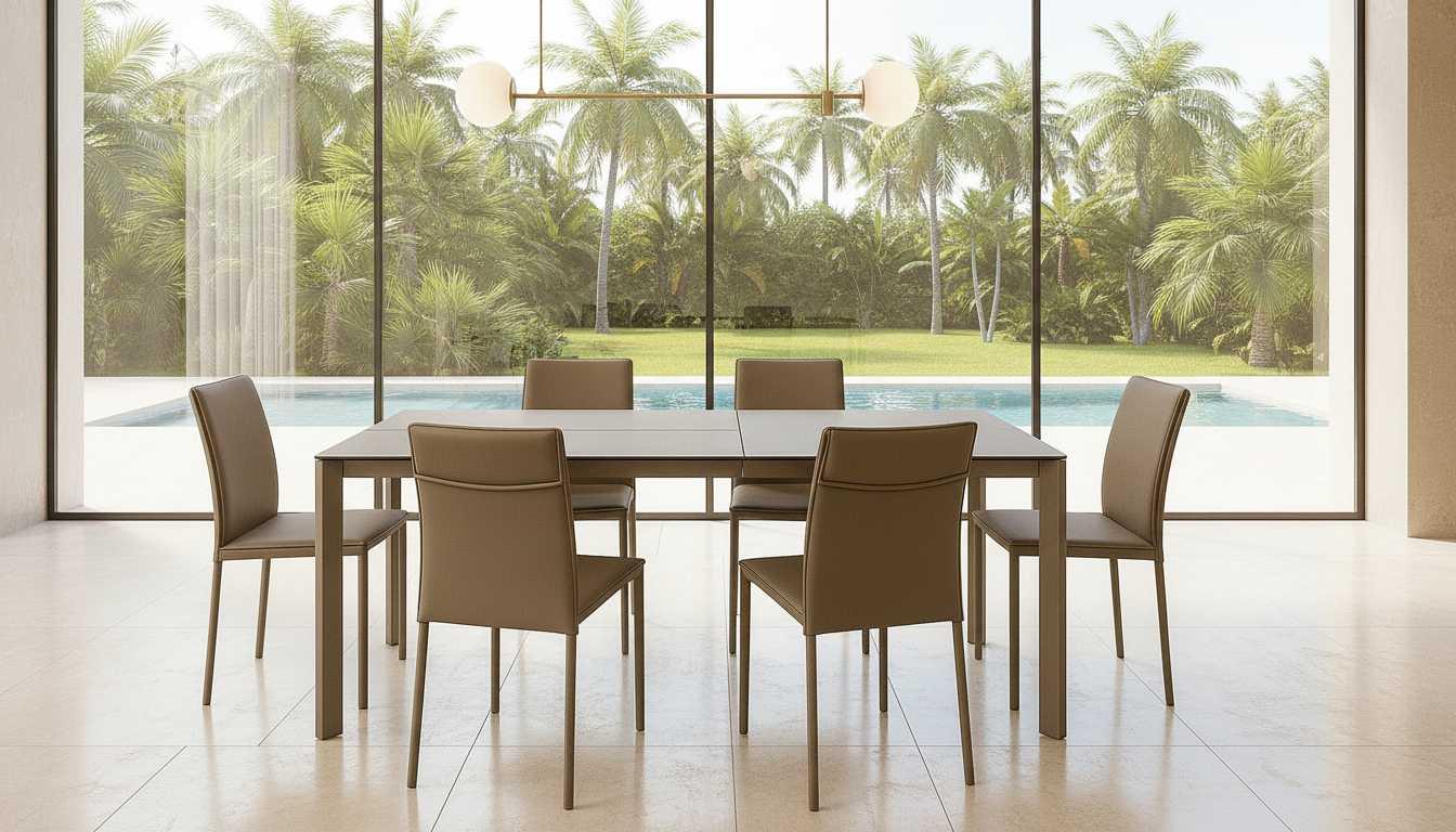 Dining table + 6x Chairs from ESF Furniture - Luna Furniture