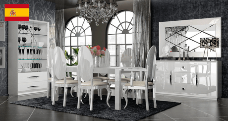 Carmen White Extendable Dining Table from ESF Furniture - Luna Furniture