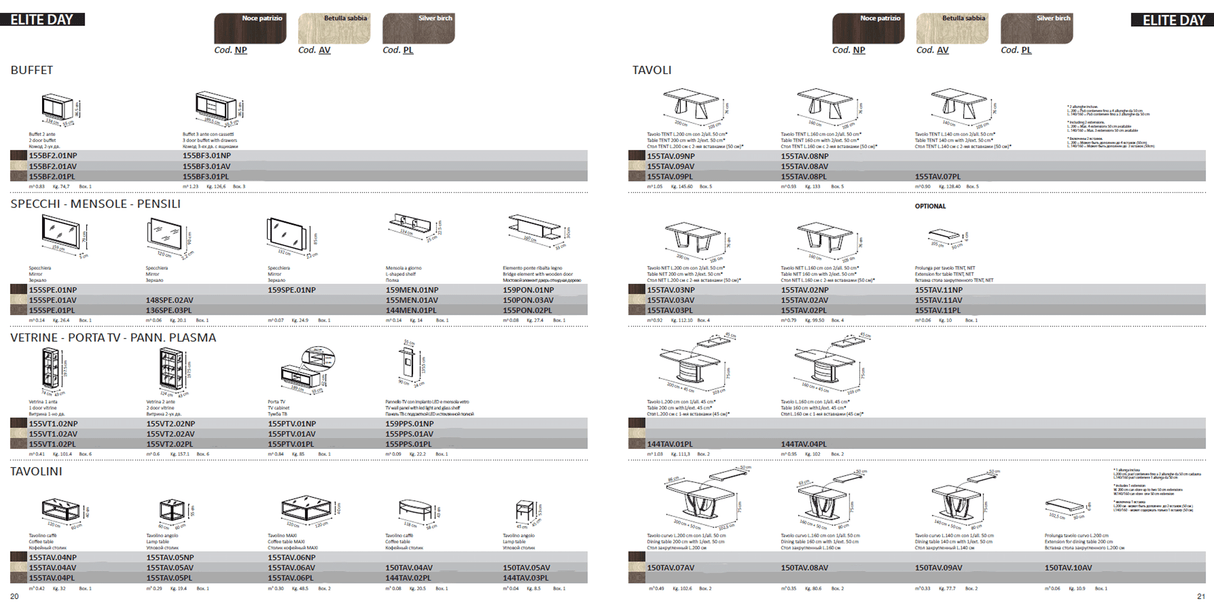 Elite 2 Door Buffet Betulla Sabbia from ESF Furniture - Luna Furniture