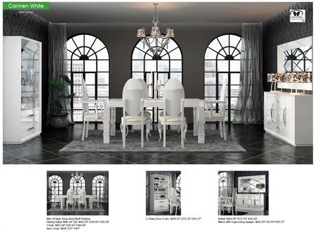 Carmen White Buffet from ESF Furniture - Luna Furniture