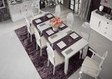 Carmen White Dining Table and 4 Chairs from ESF Furniture - Luna Furniture