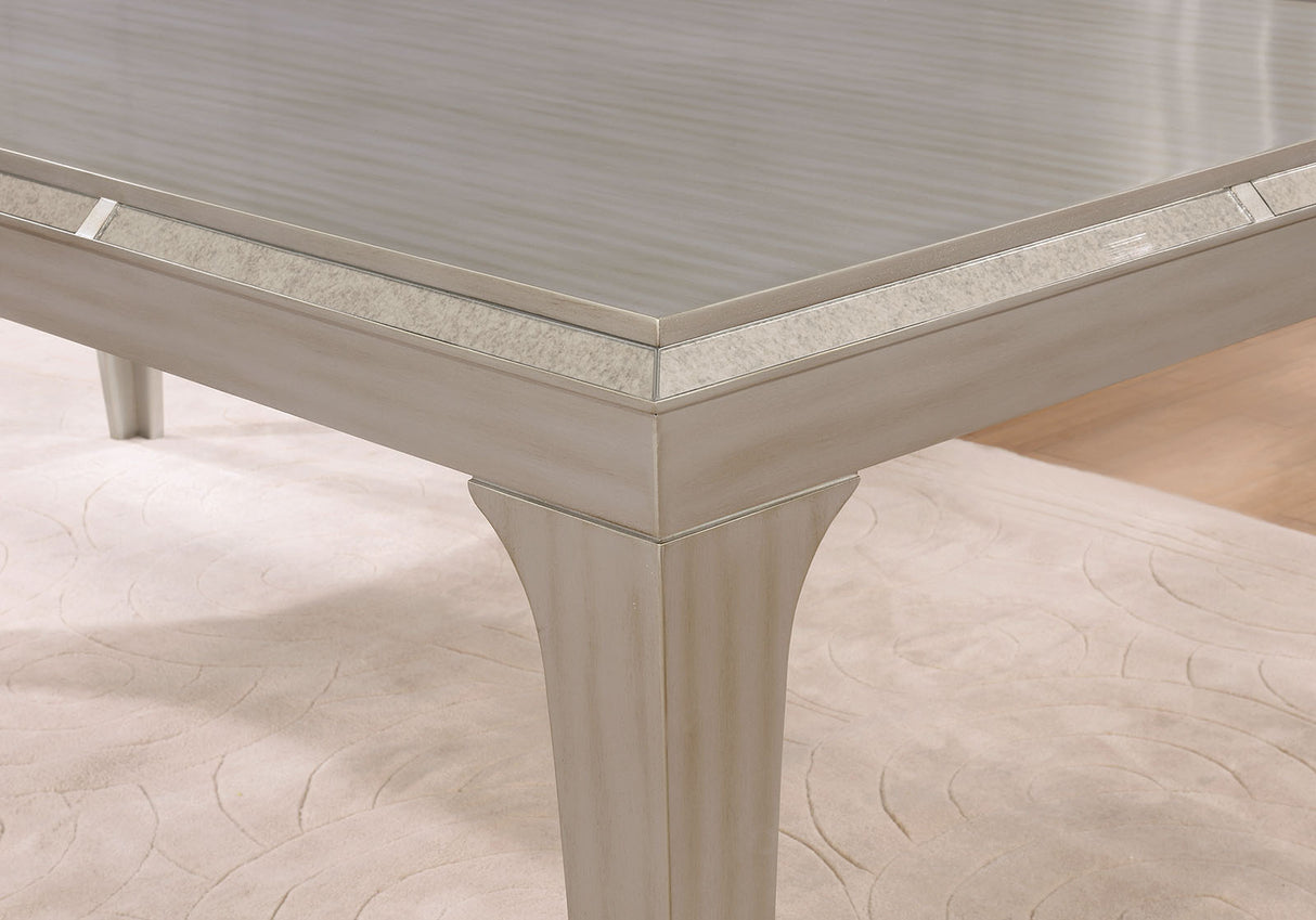 Diocles Silver/Gray Dining Table from Furniture of America - Luna Furniture