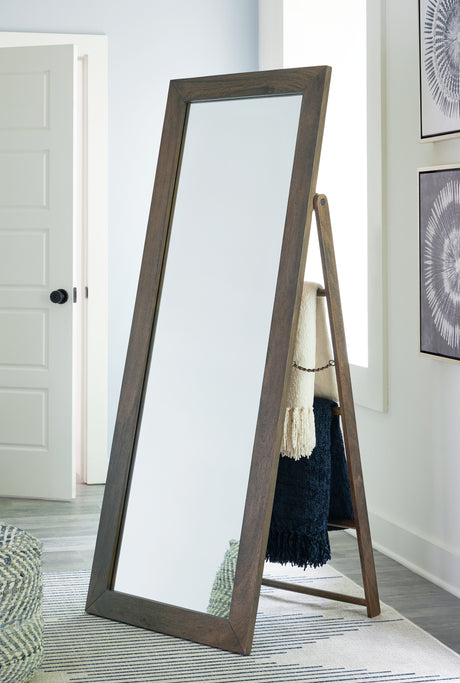 Dirkins Brown Floor Mirror from Ashley - Luna Furniture