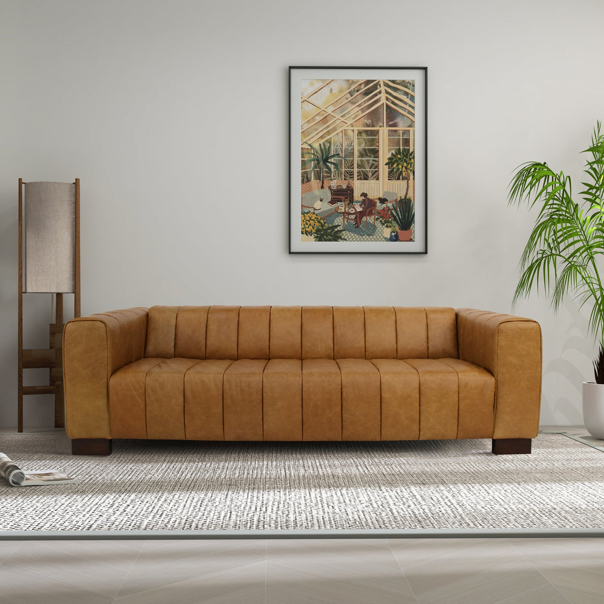 Dixon Waxy Tan Leather Sofa from Ashcroft Furniture - Luna Furniture