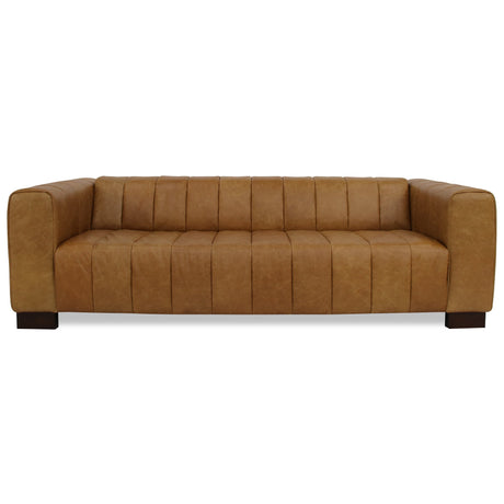 Dixon Waxy Tan Leather Sofa from Ashcroft Furniture - Luna Furniture