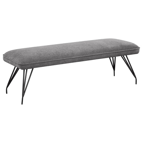 Dodson Gray Fabric Upholstered Dining Bench from Coaster - Luna Furniture