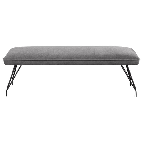 Dodson Gray Fabric Upholstered Dining Bench from Coaster - Luna Furniture